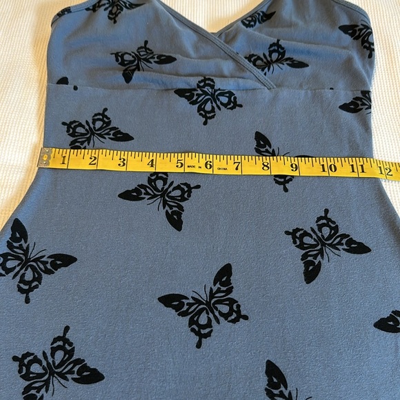 Butterfly Sleveless Blue Dress Size Small - Picture 10 of 14